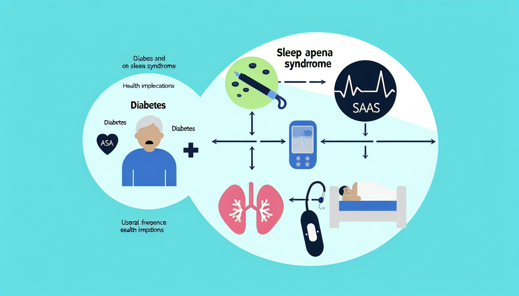 糖尿病とSAS の解説イラスト