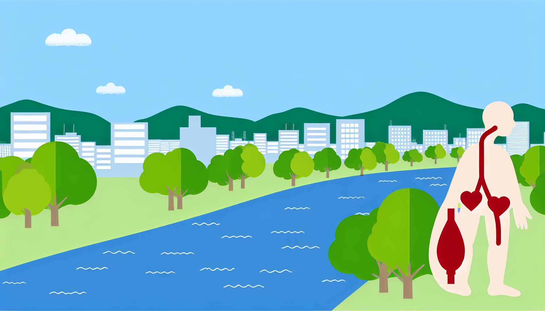 高血圧とSAS の解説イラスト